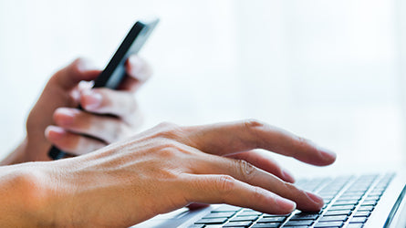 Communicating work information via phone and laptop