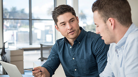 Workplace development discussion with colleagues