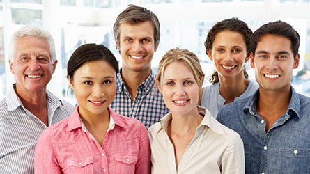 Diverse team smiling, workplace equality and diversity