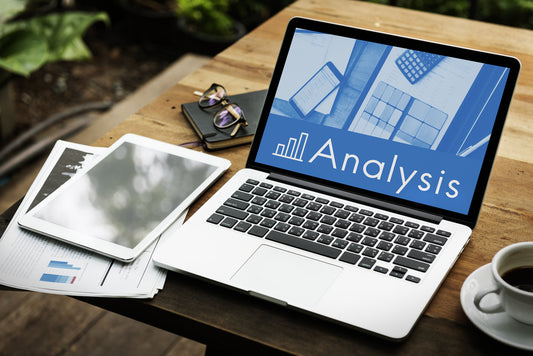 Cost analysis on laptop screen