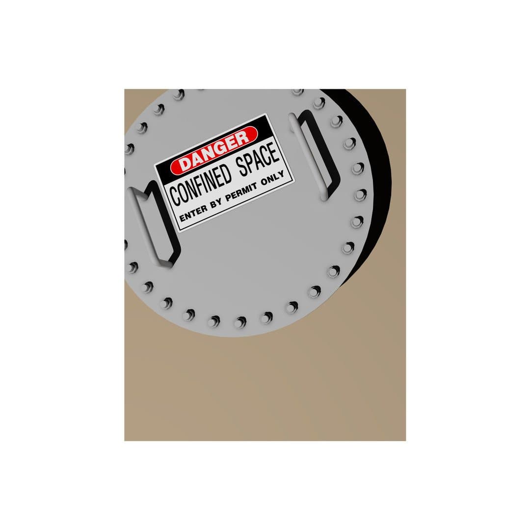 Confined space entry point.